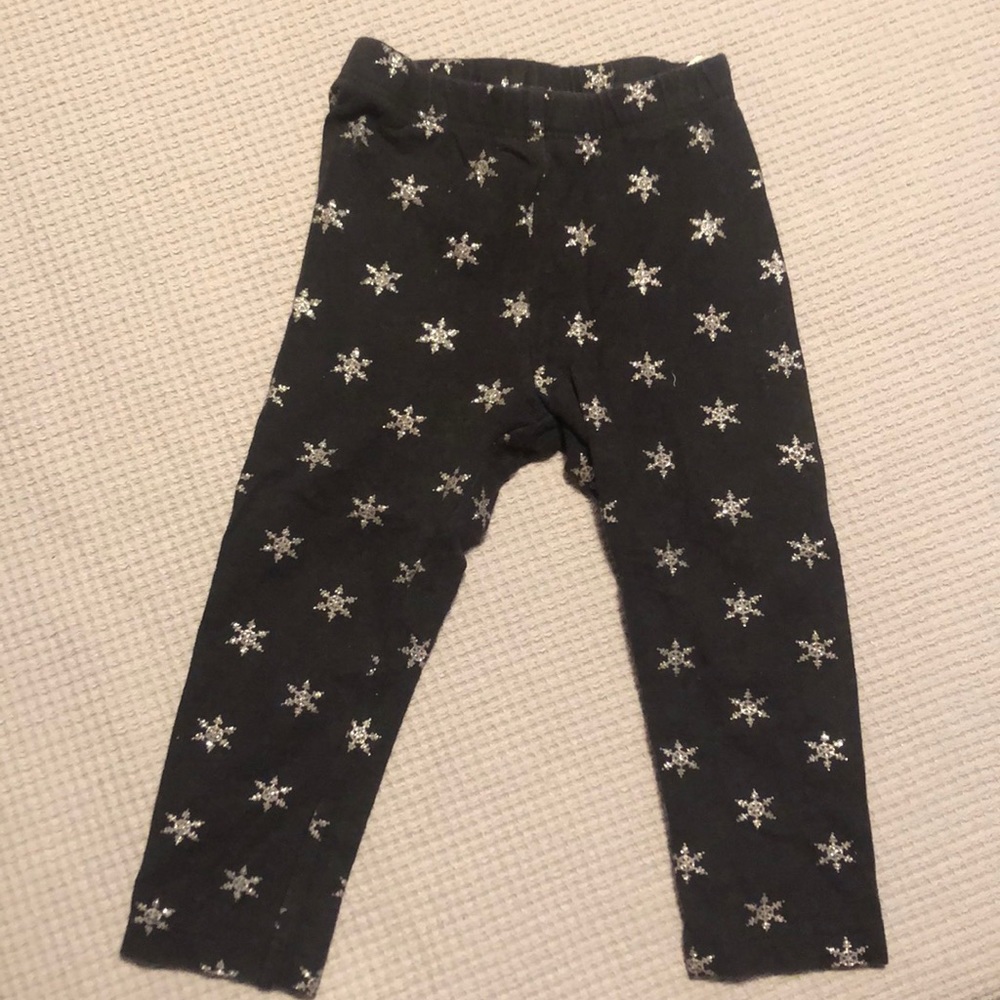 Sparkly snowflake leggings